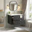 Meuble-lavabo mural moderne de 30 pouces avec lavabo et tiroirs-133678048