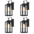 Schlegel Matte Black Outdoor Wall Lantern with Dusk to Dawn