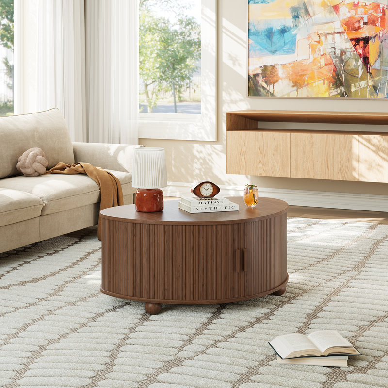 Table d'appoint moderne Mid Century, Noyer