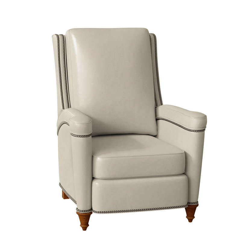 Mayes Recliner, Empyrean Mist Genuine Leather, Gunmetal, New Classiques