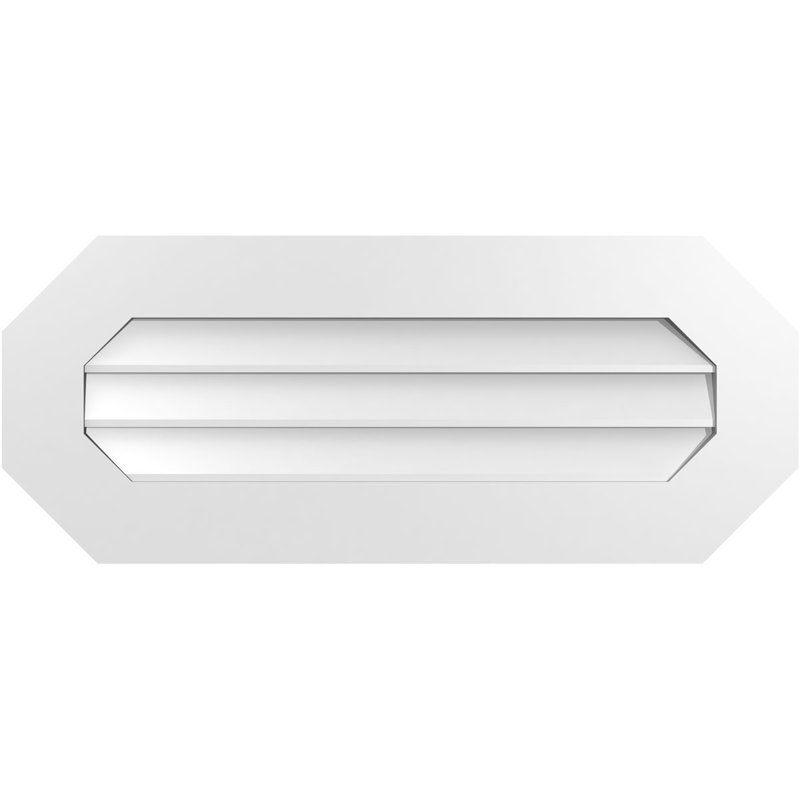 Évent horizontal gondole allongé en surface octogonal Signature, H 14 po x l 34 po x P 1 po
