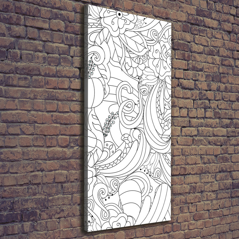 Zentangle Background - Wrapped Canvas Print