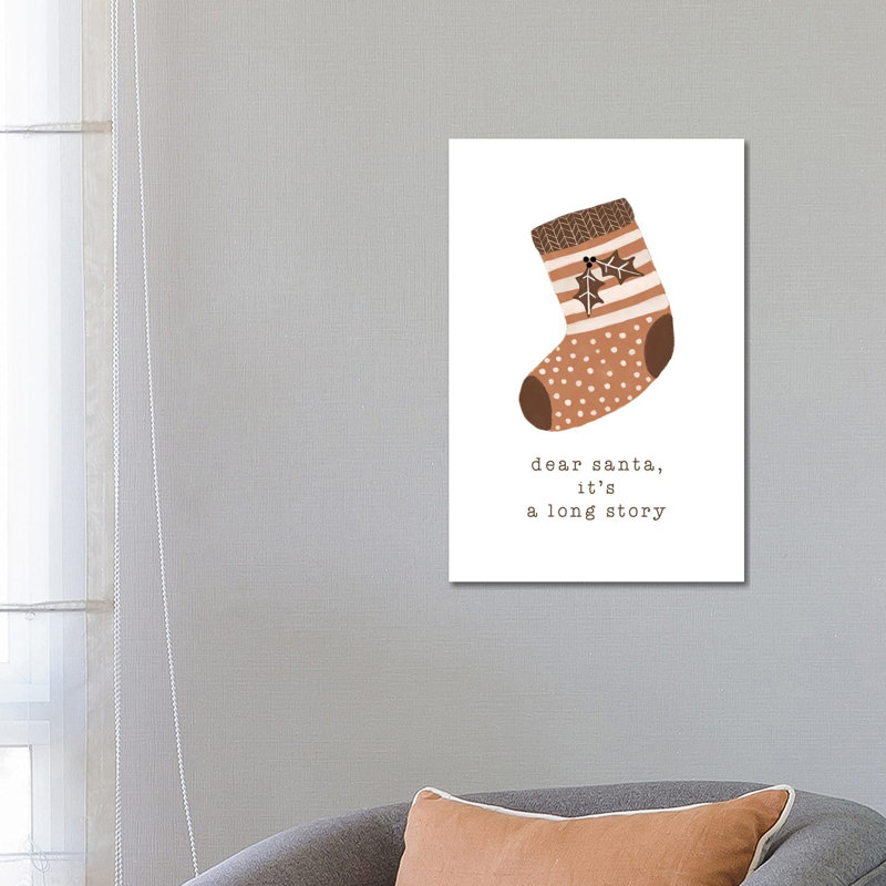 « Dear Santa it’s a long Story » par Orara studio, reproduction d’art, Pas de tapis, H 26 po x l 18 po x P 1,5 po