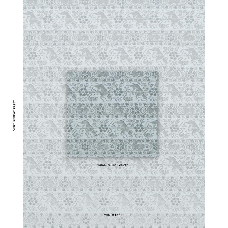 Animali Fabric, Slate Blue