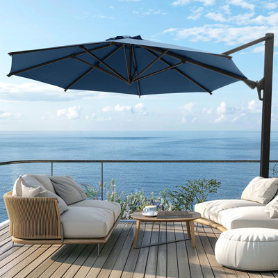 Lauber 132'' Cantilever Umbrella With Sunbrella
