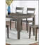 Chaises de salle à manger en bois à dossier échelle 2 pièces, finition grise, durable et élégante pour les décors modernes et classiques