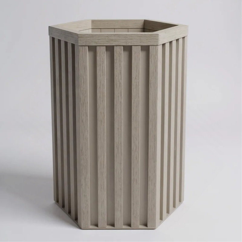 Jardinière à colonne hexagonale MD, 22.25" H x 13.5" W x 11.75" D, Gris brun