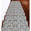 Tapis d'escalier antidérapants gris / blanc 9 x 28 po