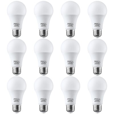 A19 LED Dimmable Bulb 9.5W 60W Eqv. 2700K Soft White E26 Base -  TORCHSTAR, 18793