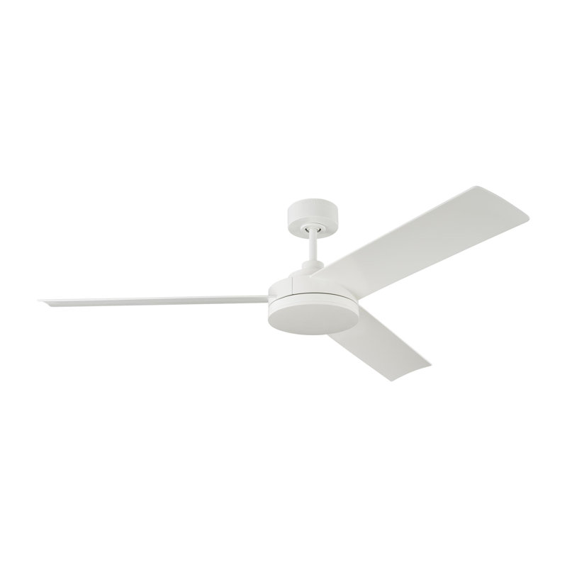 56'' Cirque LED Standard Ceiling Fan with Remote Control and Light Kit Included, Matte White