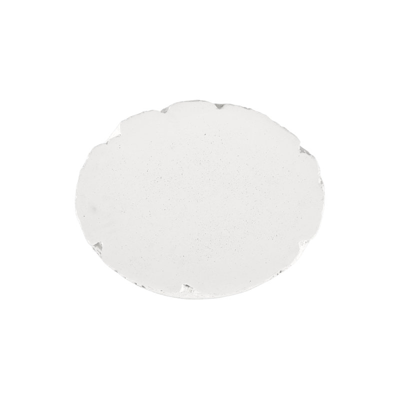 Shear Side Table, Oval, White Stone