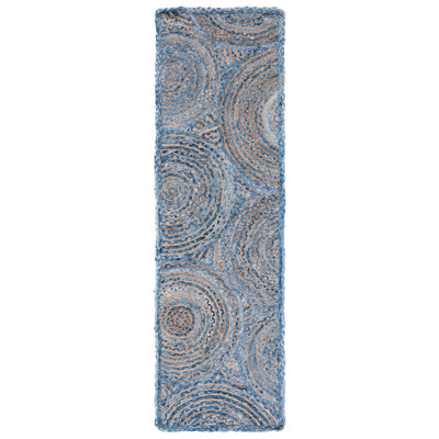 Glowacki Hand-Woven Flatweave Blue/Gray Area Rug