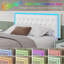 Ensemble de chambre à coucher 3 pièces Lazelle, lit de rangement moderne avec lumières DEL et 2 commodes, cadre de lit plateforme avec tiroirs sous le lit, tête de lit tapissier en polyuréthane, commodes anti-basculement, imperméable et facile à ne-1695120479