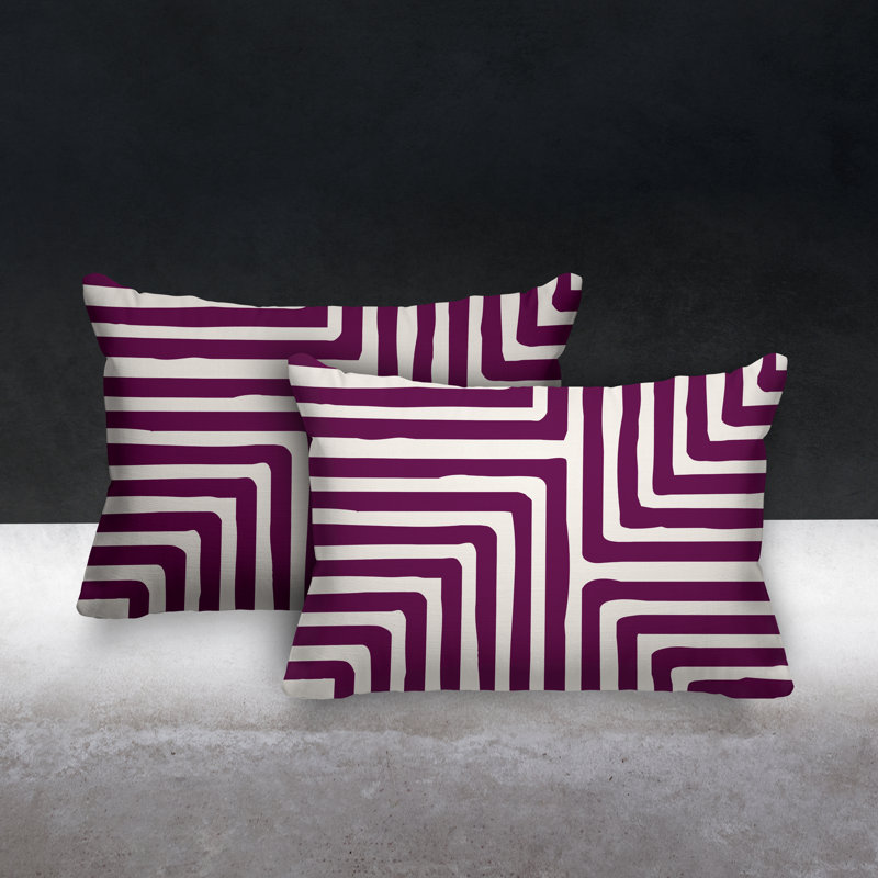 Coussin lombaire intérieur / extérieur Waren, Mauve
