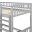 Lit simple superposé simple avec mobilier de chambre gris et sécuritaire à utiliser