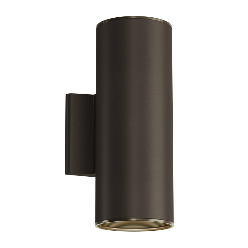 Glossop Architectural Bronze 2-Light Damp Rated Outdoor Wall Light, Architectural Bronze