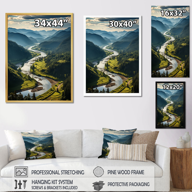 «USA Adirondack Mountains New York III USA», reproduction sur toile, H 32 po x l 24 po x P 1 po, Cadre doré à une seule photo