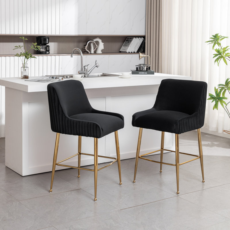 Baudel Zanthia Counter Stool, Black