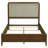 Verona Walnut Upholstered Queen Panel Bed