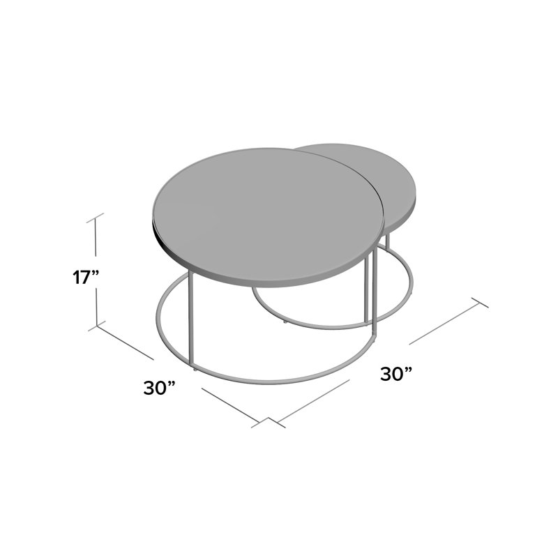 Bensky Nesting Coffee Table, Gray