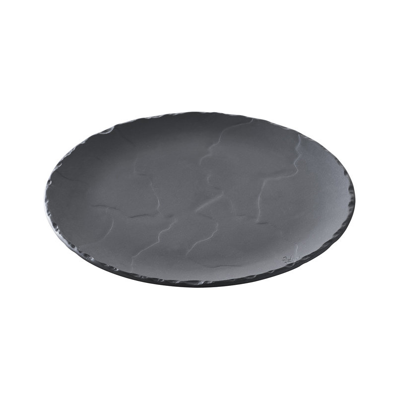 Basalt Round Flat Plate 28.5Cm