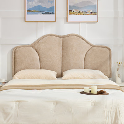 Upholstered Headboard Adjustable Height & Width Bed Head Backrest