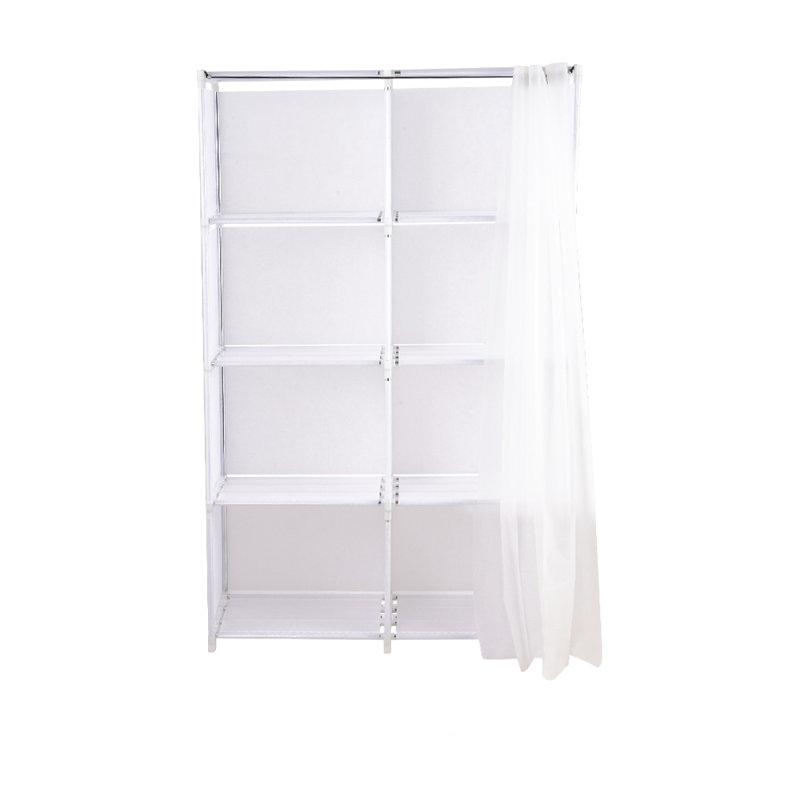 80cm Portable Wardrobe, White