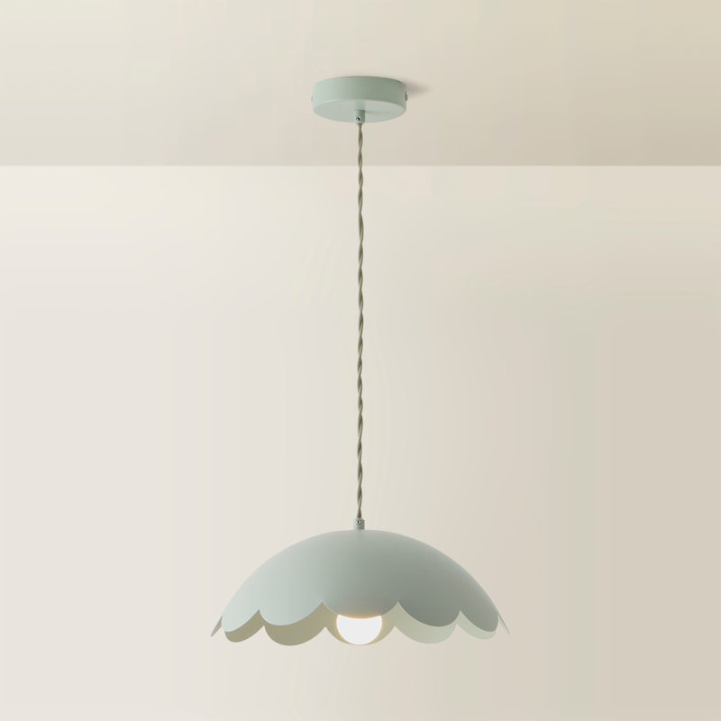 1 - Light Satin Pendant, Green, No