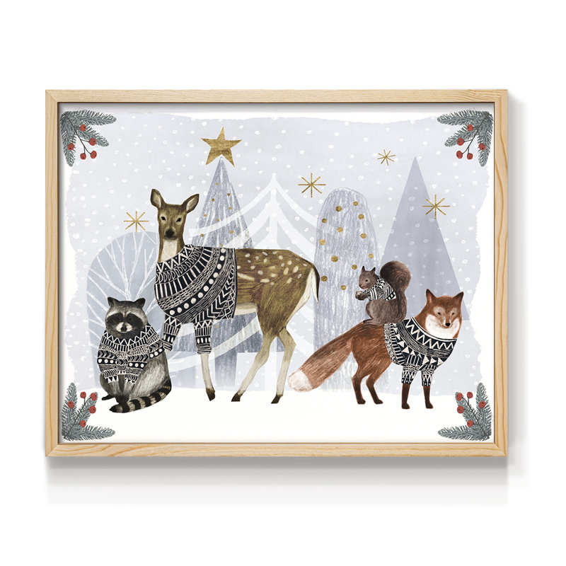 Cozy Christmas Collection A - Reproduction encadrée - Restickable, Naturel, H 22 po x l 28 po