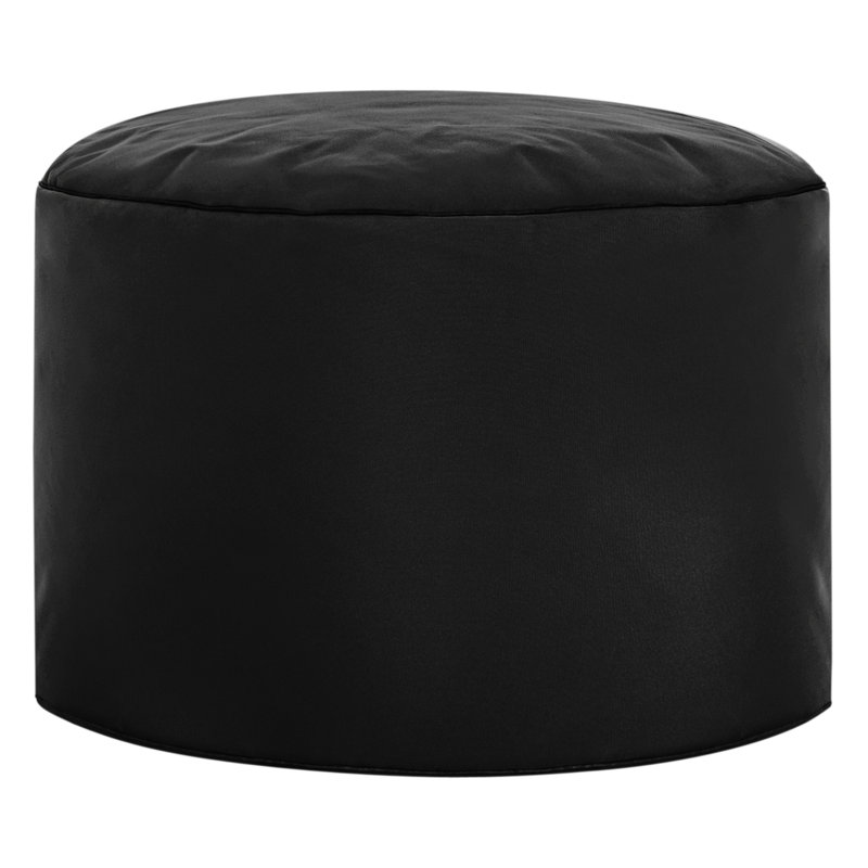  Repose-pieds pouf rond 20 po Goku, hydrofuge, Noir