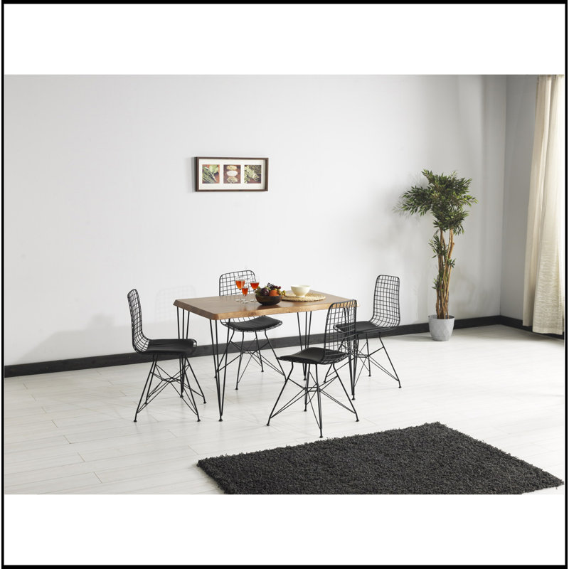Table de salle à manger en bois massif pour 4 à 6 personnes