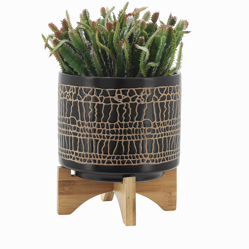 S / 2 5/8 "GLACE GLACÉE AVEC SUPPORT, NOIR