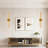 Set of 2 Modern Gold Linear Wall Sconces - Wireless Rechargeable LED Wall Lights with Remote, Adjustable Brightness, No Wiring for Bedroom & Living Room-1132887659