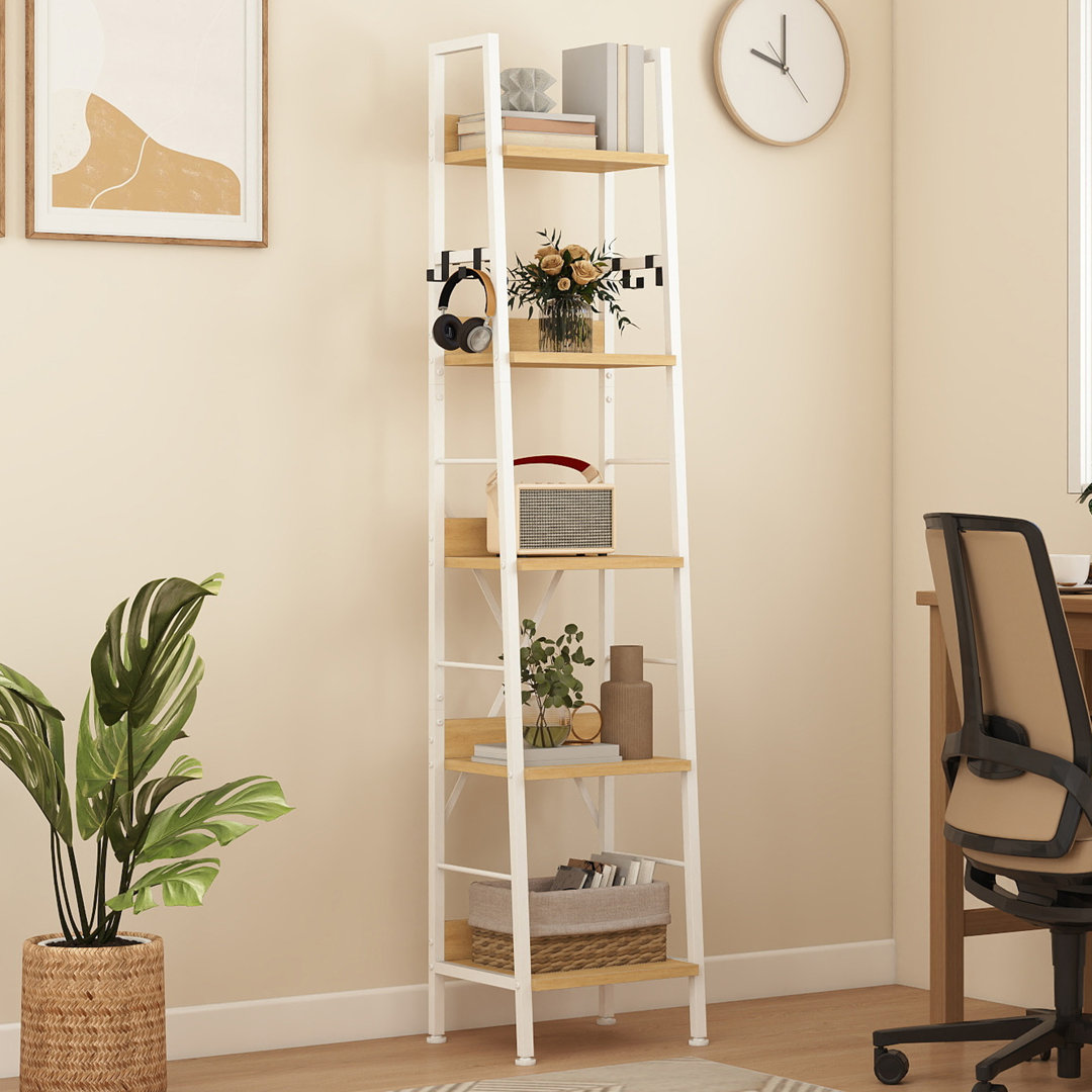 170cm H x 35cm W Metal Ladder Bookcase
