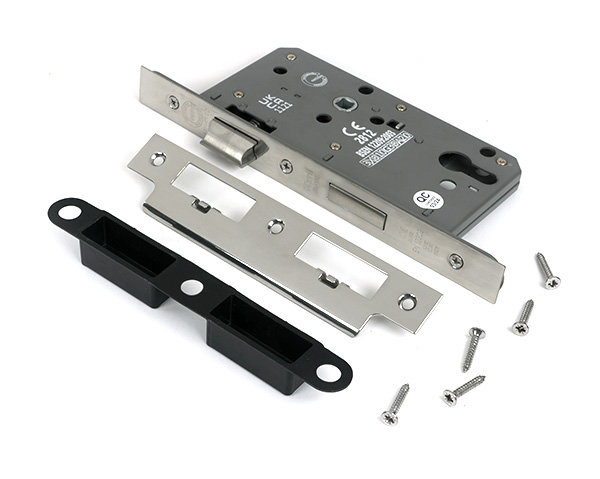 Euro Din Sash Lock, Polished Chrome