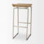 Tabouret de bar et de bar en bois de manguier massif Barlow-2102677842