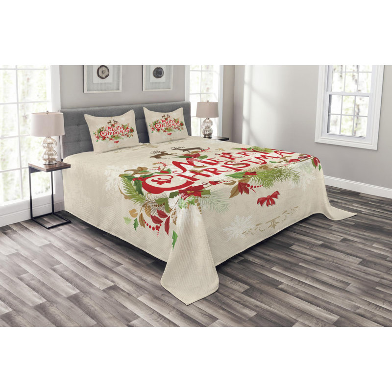Traditional Polyester Coverlet, Queen Coverlet + 2 Shams