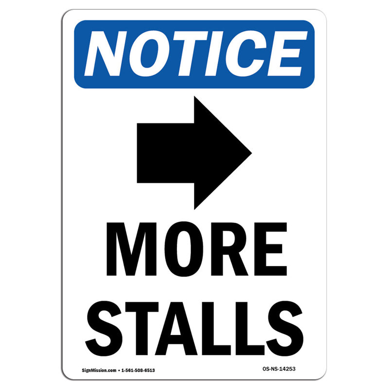 More Stalls Sign