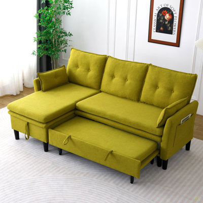 L-Shaped Reversible Chaise Sectional Sofa With Storage - Cotton-Linen,Office & Apartment Ready