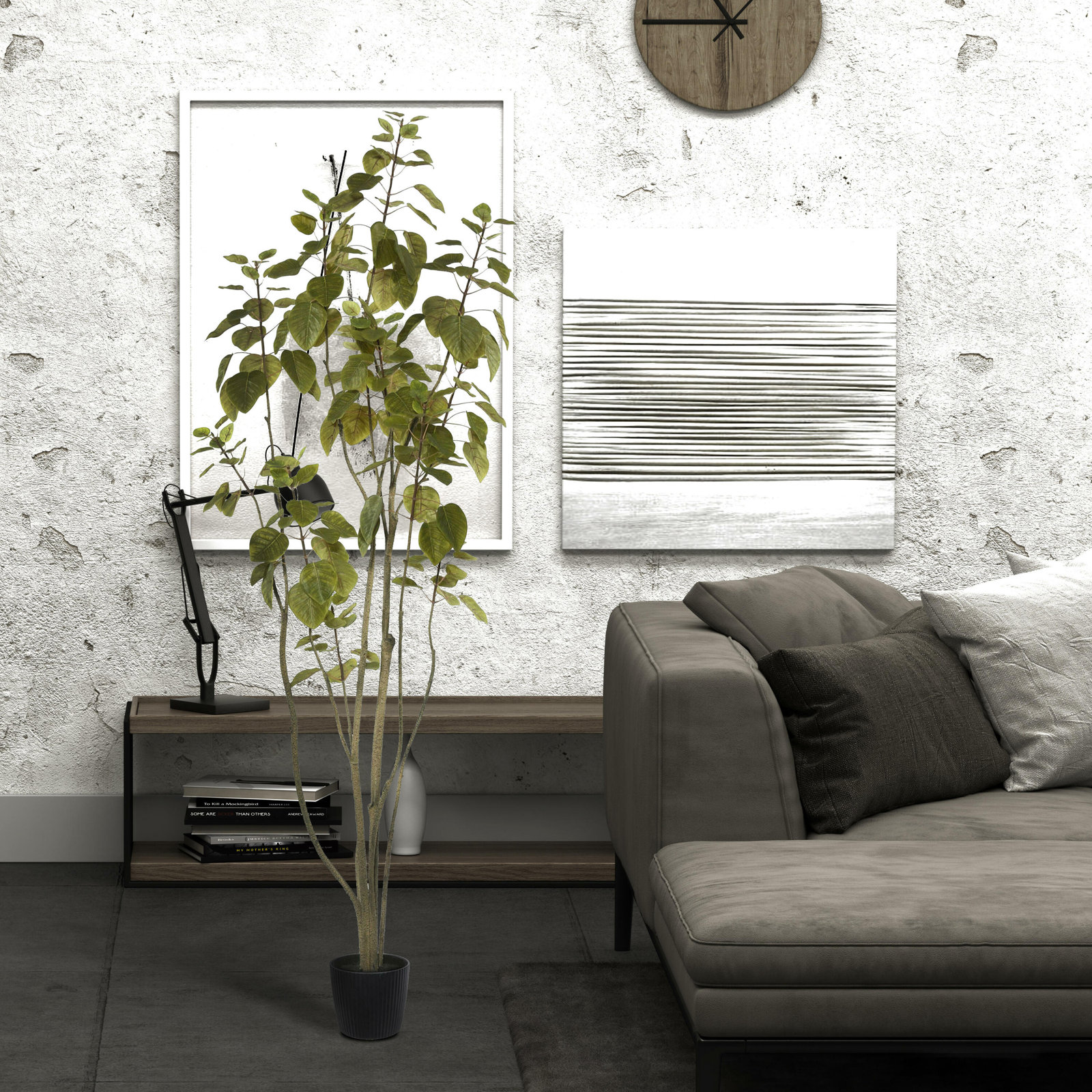 Cotinus Coggygria Tree in Pot, 72" H x 29" W x 29" D