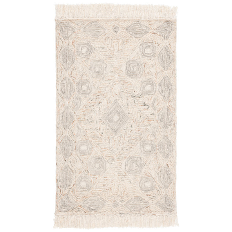 Tapis beige Aaditya Ikat 801, Rectangle 3 pi x 5 pi