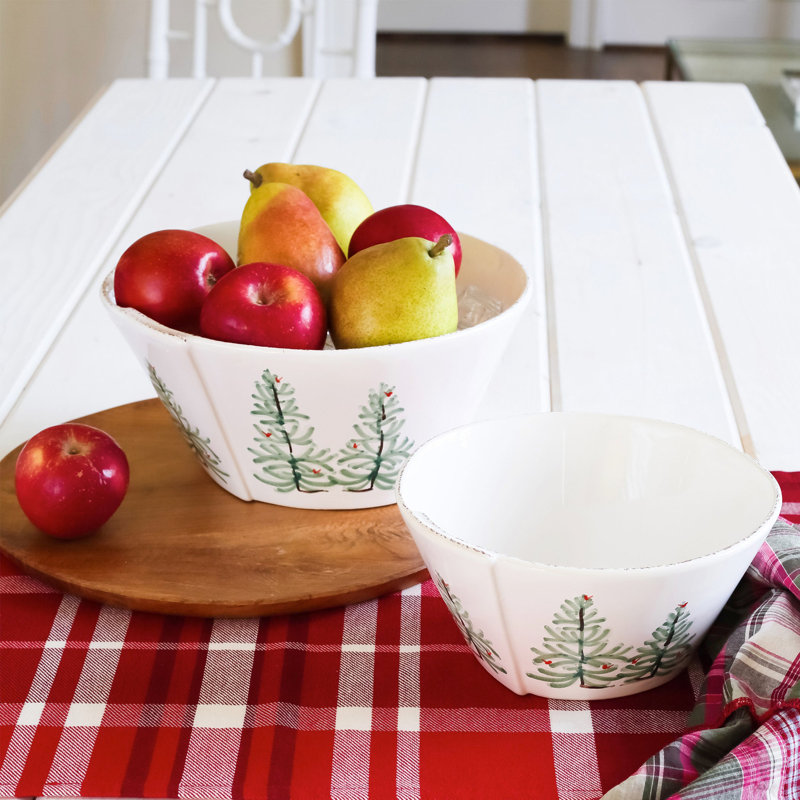 Lastra Stoneware Serving Bowl, 4" H x 8" W x 8" D
