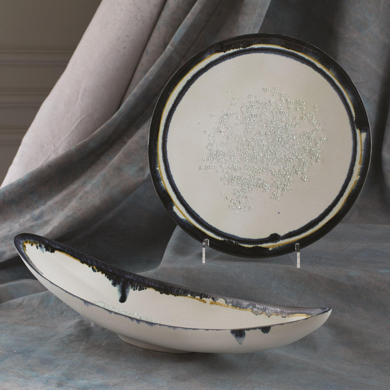 Glass Drip Canoe Bowl