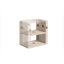 Wood End Table with Storage Shelves, 24" Tall Nightstand for Bedroom