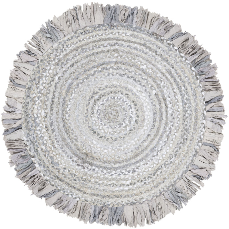 Tapis en coton tissé à la main Campos, Rond 5 pi