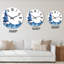 Arbre de Noël pin bleu - horloge murale transitionnelle-1553981699