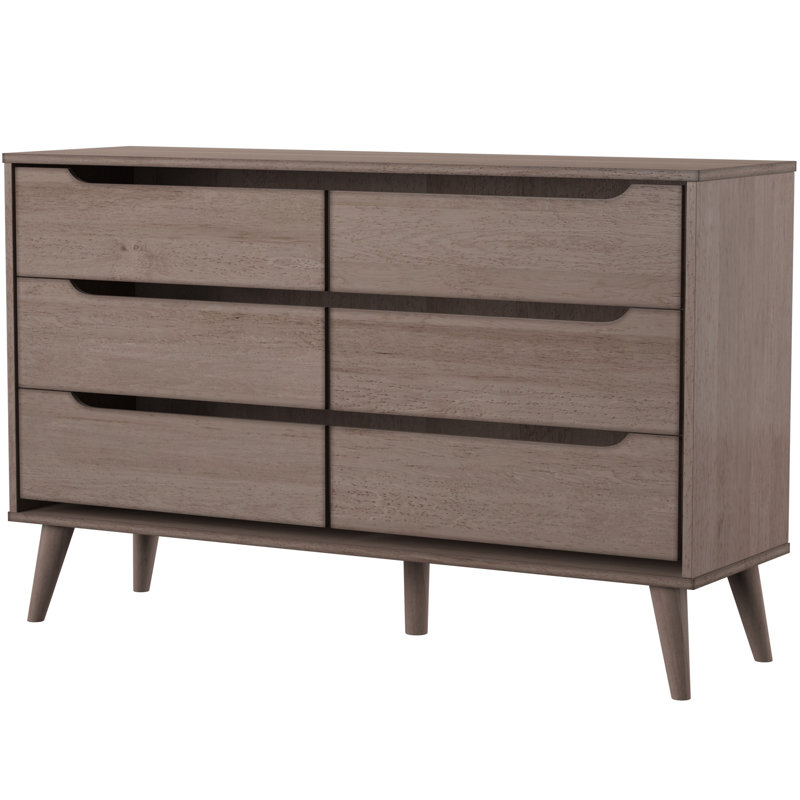 Haubrich 58'' W 6 - Drawer Dresser, Gray