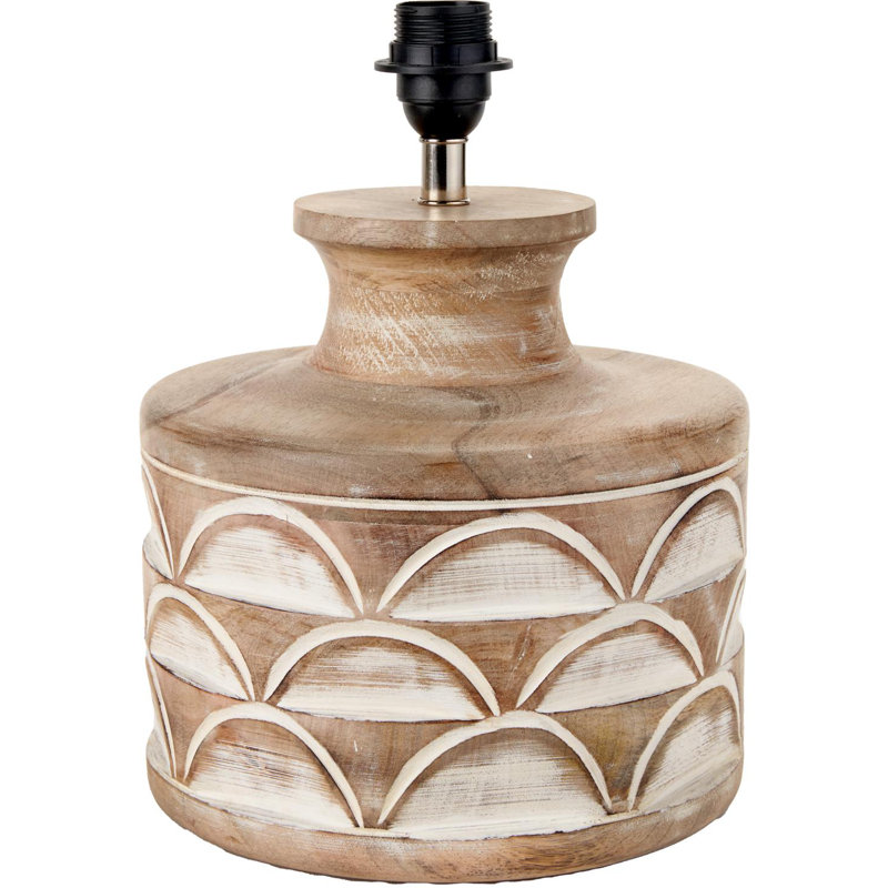 Kingsbury Wood Table Lamp, 25" H x 18" W x 25" D
