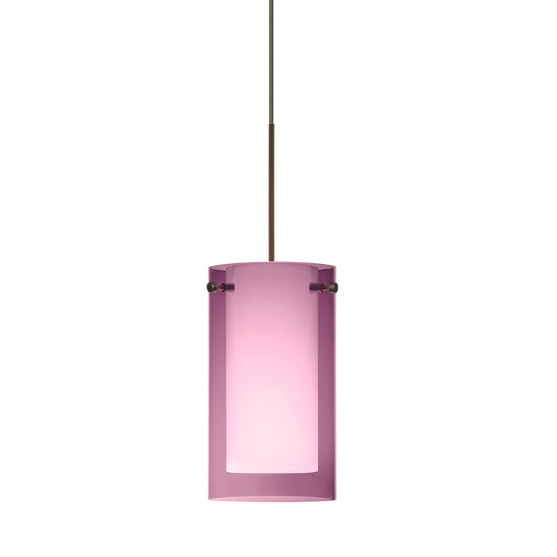 Morena 1 - Light Single Pendant, Bronze, Halogen, Transparent Amethyst/Opal