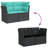 Ebern Designs Patio Sofa With Cushions 2-Seater Black Poly Rattan